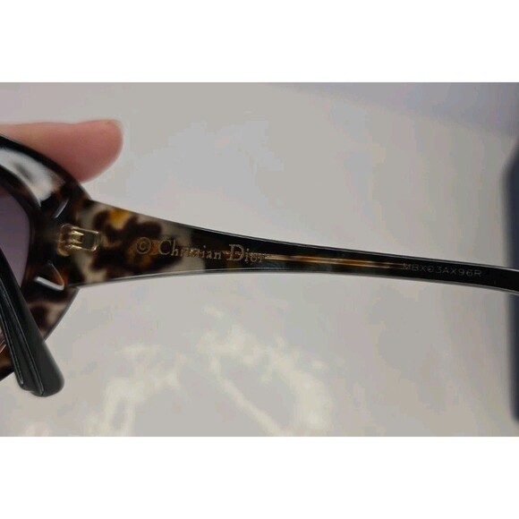 Vintage Y2K DIOR PANTHER 2 Sunglasses Brown Tortoise Frame & Purple Smoke Lens main image 5